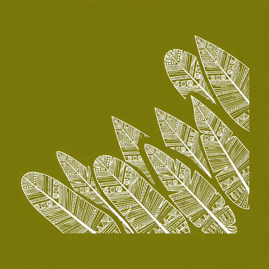 Decorative botanical leaf pattern in Nomad Halo brand colors